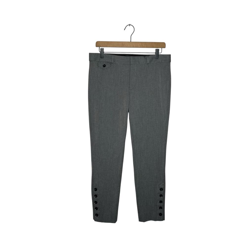 BANANA REPUBLIC Sloan Ankle Button Trousers Gray Size 8